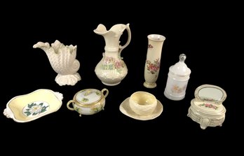 Collection Of Porcelain: Belleek, Lefton, Nippon, Royal Albert & More - #S3-1