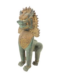 Thai Singha Lion Statue, Brass & Bronze - #S8-2