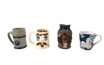 Mug Collection: Stoneware Funny Face, Disney, Williamsburg Salt Glaze & Sleepy Sam - #S6-2