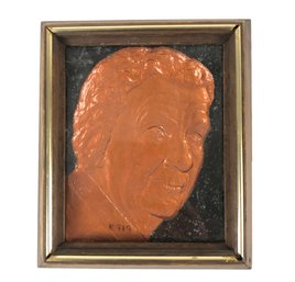 Signed Copper Relief Sculpture Of 4th Israeli Prime Minister Golda Meir - #S16-4