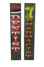 Wall Mount Wooden Dentist & Pharmacy Signs - #S11-3
