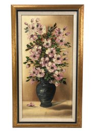 Signed Leo Ritter Floral Still Life Oil On Canvas Painting, Listed Artist - #BW-A8