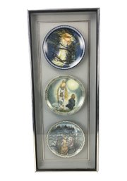 Framed Sulamith Wulfing Decorative Porcelain Plates - #RBW