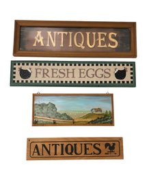 Collection Of Signs & Hand Painted Country Farmhouse Key Holder - #S3-1