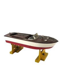 Vintage Fleet Line The Sea Wolf Battery Operated Toy Boat With Stand - #FS-1