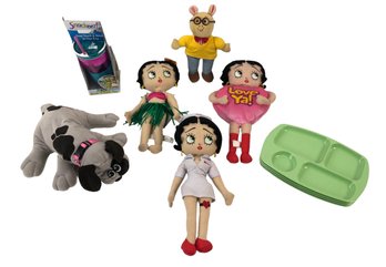 1985 Pound Puppies Plush, Betty Boop Dolls, Melamine Divided Serving Trays & More - #S12-3
