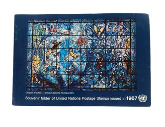 1967 Chagall Window Souvenir Folder Of United Nations Postage Stamps - #FS