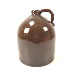 Stoneware Pottery Brown Glazed Whiskey Jug - #S15-4