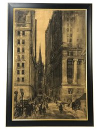 Framed Wall Street New York City Tom Barlow Poster - #SW-F