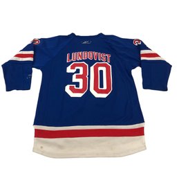 Reebok Official Licensed NHL NY Rangers Henrik Lundovist Jersey, Youth Size L/XL - #S16-4