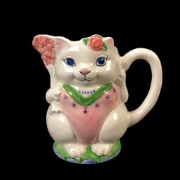 Hand Painted Otagiri Mary Ann Baker Cat Pitcher, Made In Japan - #FS-4
