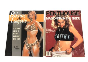 Vintage 1985 Penthouse Magazine Feat. Madonna & 1945-1960 Signed Bikini Pictorial - #S1-1