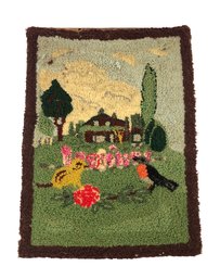 American Hook Rug Tapestry, Possibly Late 19th To Early 20th Century - #BW-A7