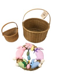Traditional Shaker Baskets & Easter Bunny Wreath - #S6-1