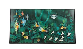 Large Framed Stewart Moscowitz Aquarium Print, Published By Image Masters, Inc. - #SW-F
