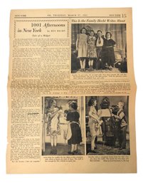 1941 The Newspaper PM, Inc., Featuring Wizard Of Oz Actress Elsie Reineking Schultz - #S16-2