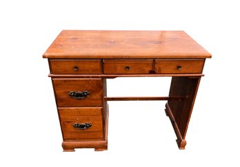 Vintage Solid Pine Wood Writing Desk - S16-F