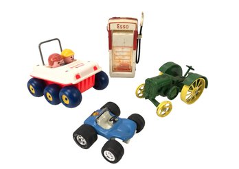 Vintag Toys: Amsco Esso Toy Gas Pump, Fisher Price, Tonka - #S23-2