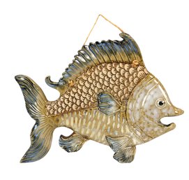 Hand Painted Ceramic Fish Wall Hanging - #S4-2