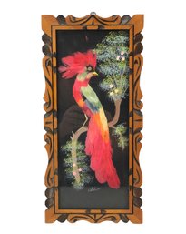 Framed Mexican Feathercraft Art - #BW-A6