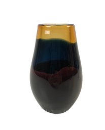 Hand Blown Striped Glass Vase - #FS-4
