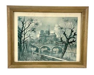 'Paris, Notre Dame And The Quays' Framed Art Print By Maurice Legendre - #A2