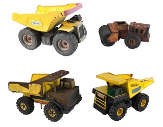 Vintage Tonka Toys: 1960s Steam Roller & Dump Trucks - #S4-1