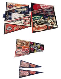 Collection Of Vintage MLB Baseball Pennant Flags - #S14-3