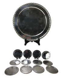 Collection Of 12-Inch Metal Charger Decorative Plates (Set Of 12) - #S19-2