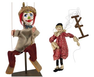 Clown Marionette Puppets (Set Of 2) - #S18-3