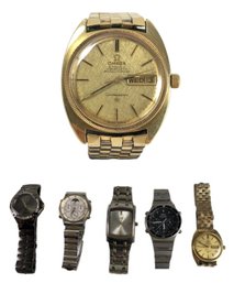 Collection Of Wrist Watches: Elgin, Geneva, Omega & Seiko - #S13-2