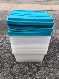 Hefty Hi-Rise 72-Qt. Plastic Storage Bins With Lids (Set Of 10) - #BR