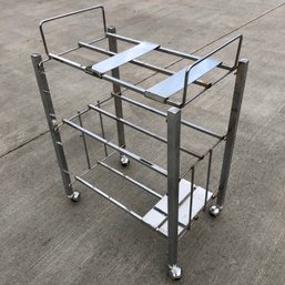 Art Deco Chrome Serving Trolley - #BR