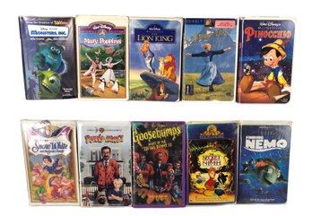 Vintage VHS Tapes: Walt Disney, Disney Pixar, The Sound Of Music, Goosebumps & More - #S2-5