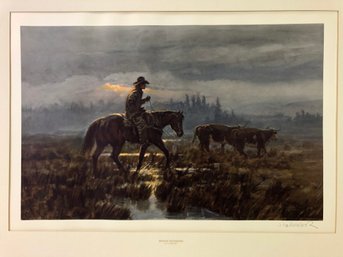 'Foggy Morning' Lithograph, Signed Joe Beeler (American, 1931-2006) - #S11-5