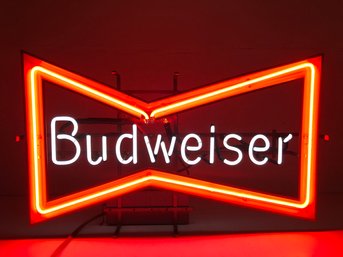 Vintage Budweiser Beer Neon Bar Sign (WORKS) - #S14-4