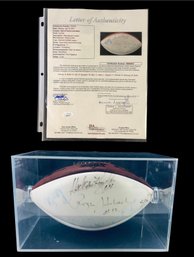 Autographed Wilson NFL Super Bowl XXIX Football With JSA Letter Of Authenticity - #S2-2