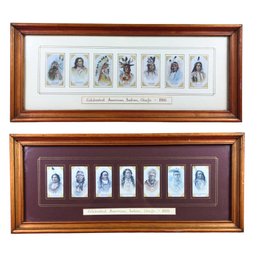 Framed 'Celebrated American Indian Chiefs' Cigarette Tobacco Cards - #A10