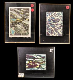 Collection Of Miniature Abstract Viscosity Etchings, Signed - #S23-5
