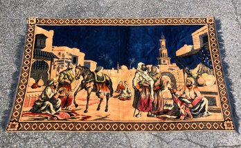 Woven Middle Eastern Market Scene Tapestry - #S15-3