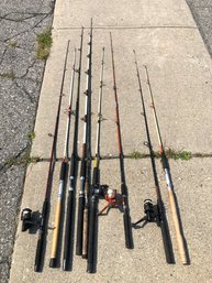 Collection Of Fishing Rods & Reels - #BR