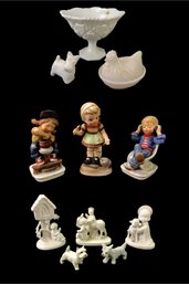 Goebel Hummels, Porcelain Dog Figurines, Milk Glass Nesting Hen & More - #S11-2