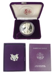 1987 American Eagle One Ounce Proof Silver Bullion One Dollar Coin With Original Case - #S11-6