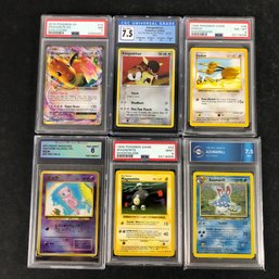 Graded Pokemon Cards: Dragonite, Kangaskhan, Doduo, Mew, Magnemite, Azumarill - #FS-4