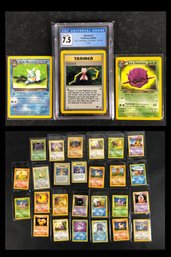 Pokemon Giovanni Trainer Holo Graded Card & Collection Of Ungraded Pokemon Cards - #FS-5