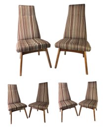 Adrian Pearsall For Craft Associates Mid-Century Modern 1613-C Walnut Dining Chairs (Set Of 6) - #BR