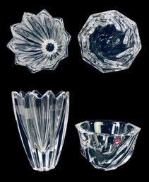 Oreffors Sweden Crystal Vase & Bowl - #FS-2