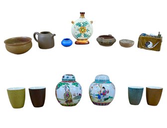 Chinese Ginger Jars, Studio Pottery, Japanese Hand Painted Decanter & More - #S2-3