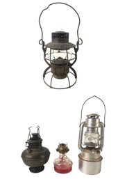 Collection Of Railroad Lanterns & Oil Lamps: , Chalwyn Tropic Special, Dietz, Edward Miller & More - #S17-1
