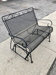 Wrought Iron Patio Glider Bench - #BOB